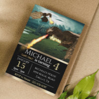 Wyvern Dragon Fire Brething Castle Anniversaire