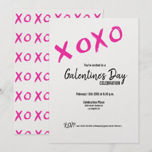 Invitation XOXO Galentine's Day amis Valentines Party Invi