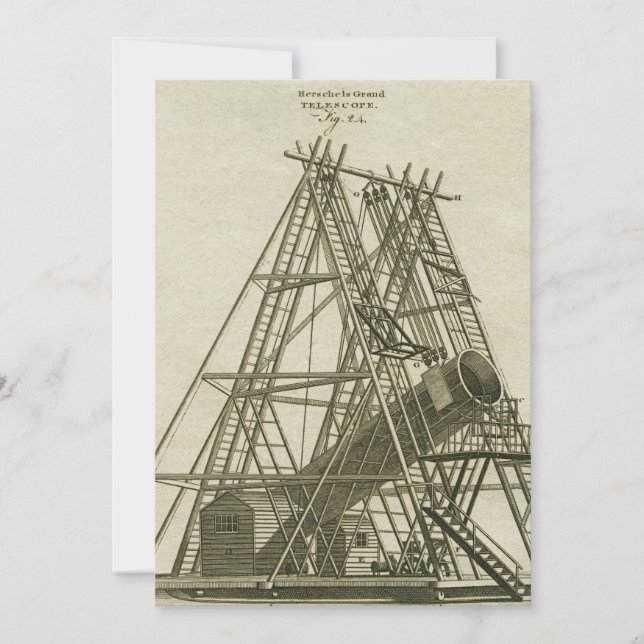 Invitation XVIIIème siècle antique d'ÉQUIPEMENT de la SCIENCE (Devant)