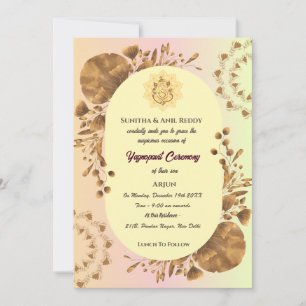 Invitation Yagnopavit Upanayanam Hindu Thread Janeu Cérémonie