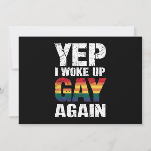Invitation Yep Je Me Suis Réveillé Gay Pride Rainbow Queer Ga