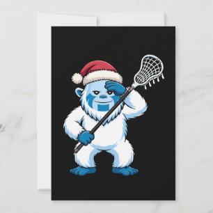 Invitation Yéti de Noël Crosse Chapeau de Père Noël Sasquatch