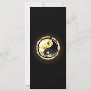 Invitation Yin Yang or sur noir