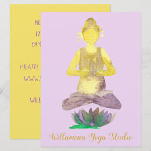 Invitation Yoga Lotus Pose Business
