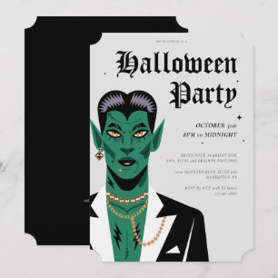 Invitation Young Goth Frankenstein Halloween Party
