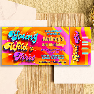 Invitation Young Wild et Trois - Billet Groovy