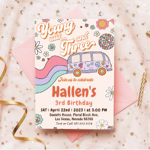 Invitation Young Wild & Three Super Rainbow 3e anniversaire