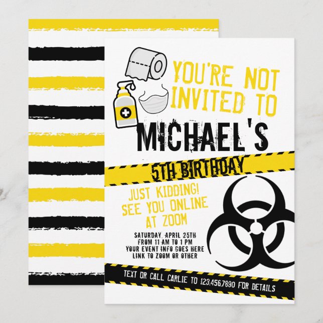 Invitation You're not invited (Devant / Derrière)