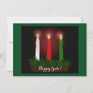 Invitation Yule bougies hiver Solstice sorcière Wiccan Pagan