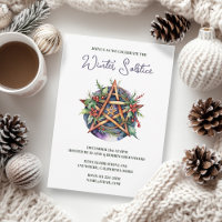 Yule Solstice d'Hiver Houx Pentacle Païen Wicca
