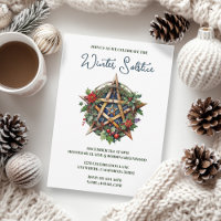 Yule Solstice d'Hiver Houx Pentacle Païen Wicca