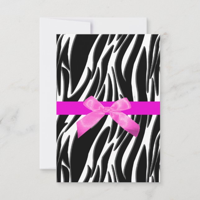 Invitation Zebra Pink (Devant)