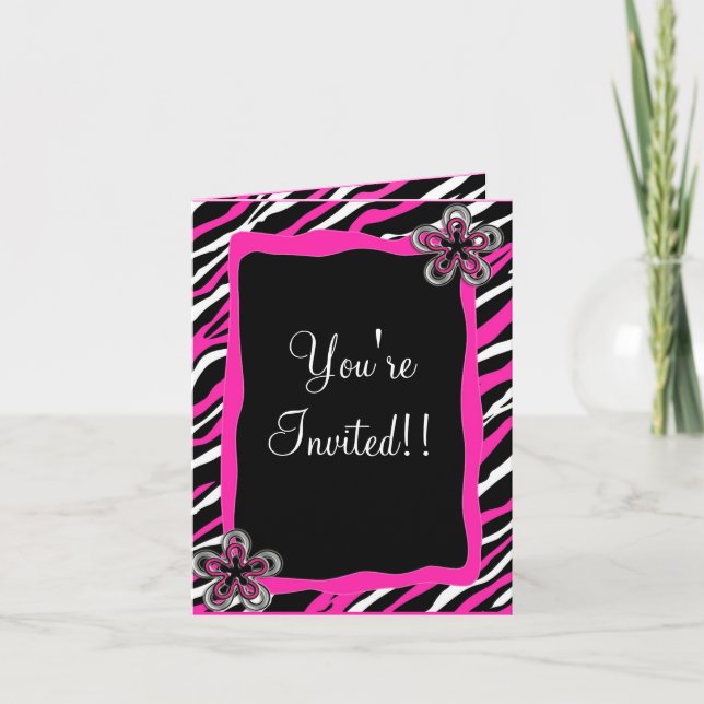 Invitation Zebra Print (Devant)
