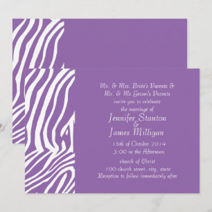 Invitation Zebra skin motif