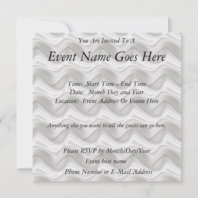 Invitation Zig Zags Quicksilver (Devant)