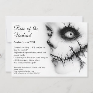 Invitation Zombie Apocalypse Halloween Undead Party Alert