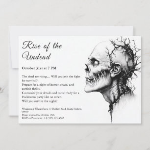 Invitation Zombie Apocalypse Halloween Undead Party Alert