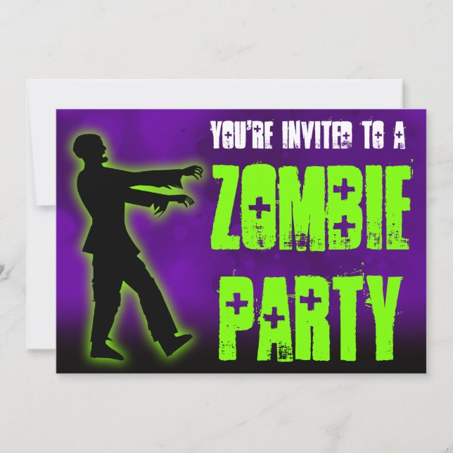 Invitation Zombie Party, Green Walker (Devant)