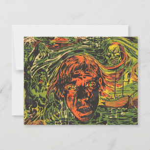 Invitation Zombies Halloween vintage, graffiti d'art de rue