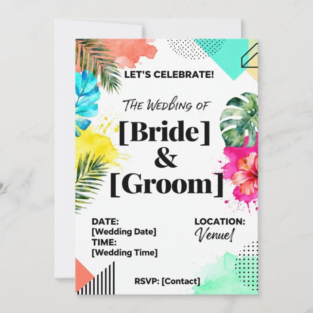 InvitationElegant Wedding Invitation Card | Modern (Devant)