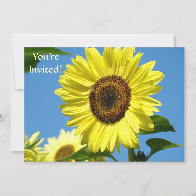 INVITATIONEN Sonnenblumen Sie sind eingeladen Mutt Einladung (Vorderseite)
