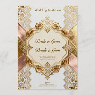 InvitationGolden Elegance – Luxury Wedding Invitat Einladung