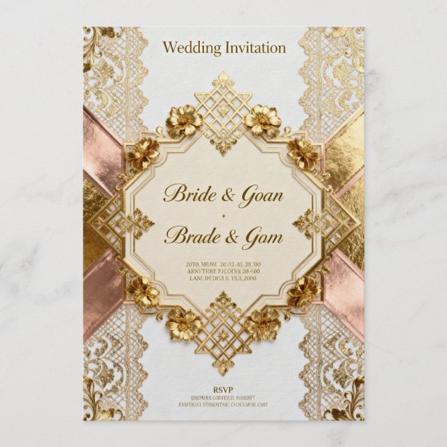 InvitationGolden Elegance – Luxury Wedding Invitat Einladung (Vorderseite)