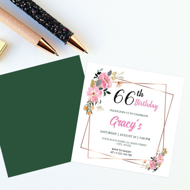 Invitations 66e anniversaire (Créateur téléchargé)