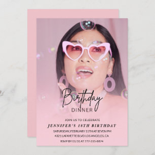 Invitations à 18e anniversaire Anniversaire Dîner 