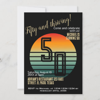 Invitations à 50e anniversaire : Cinquante et pros