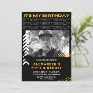 Invitations à 79e anniversaire Hommes Photo Spray 