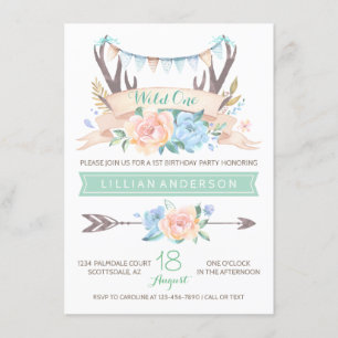 Invitations à Antler Wild One pour un premier anni