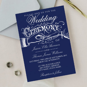 Invitations à la cérémonie de Mariage blanc et mar
