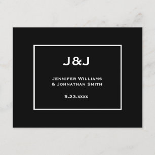 Invitations à la cérémonie des mariages de b&w mod