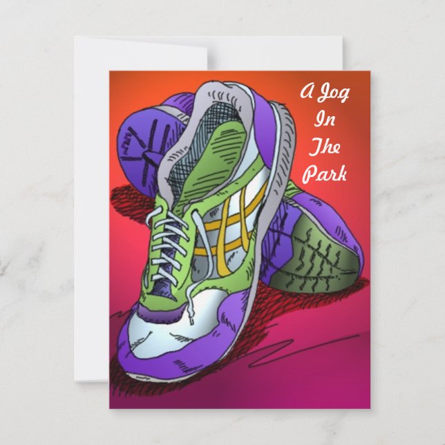 Invitations à la course de jogging orange pour enc (Devant)