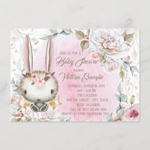 Invitations à la douche pour bébés Lapin Rabbit