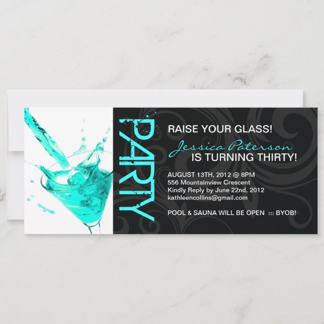 INVITATIONS À LA FÊTE D'ANNIVERSAIRE (Devant)