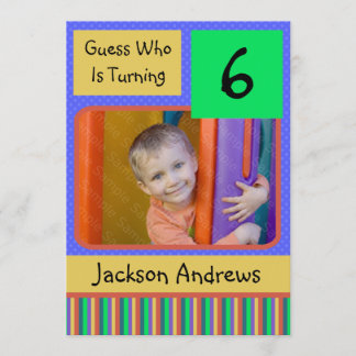 Invitations à la fête d'anniversaire de 6 ans