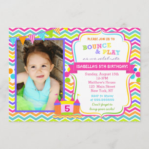 Invitations à la fête d'anniversaire de Bounce Hou