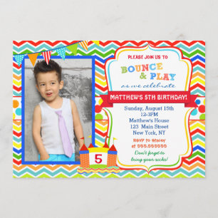 Invitations à la fête d'anniversaire de Bounce Hou