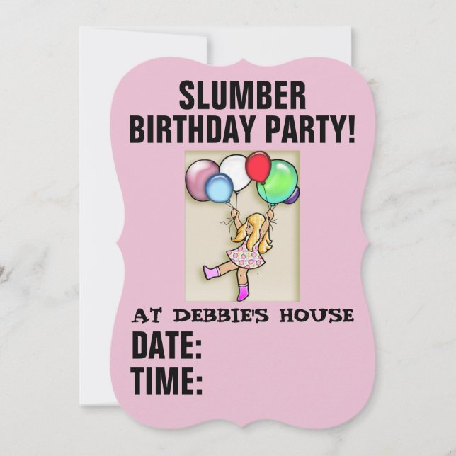 INVITATIONS À LA FÊTE D'ANNIVERSAIRE DE LA BOUE (Devant)