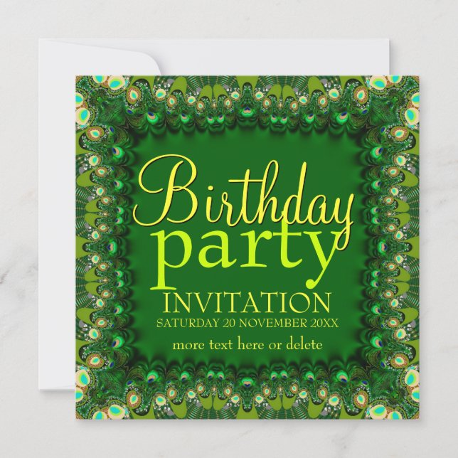 Invitations à la fête d'anniversaire de la dentell (Devant)