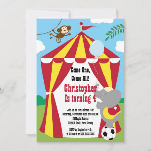 Invitations à la fête d'anniversaire de la Tente C