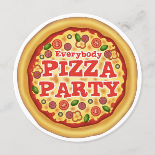 Invitations à la fête d'anniversaire de Pizza