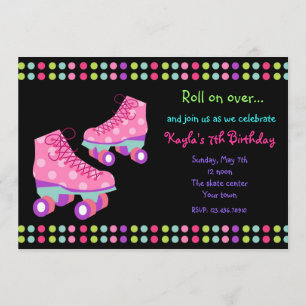 Invitations à la fête d'anniversaire de Roller Ska