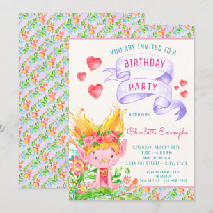 Invitations à la fête d'anniversaire de Troll