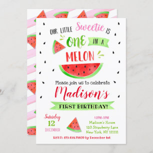 Invitations à la fête d'anniversaire de Watermelon