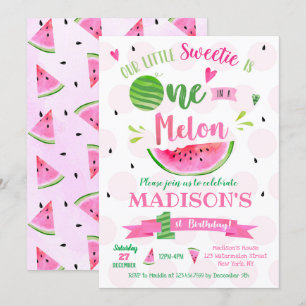Invitations à la fête d'anniversaire de Watermelon