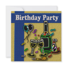 Invitations à la fête d'anniversaire des adultes