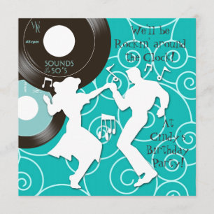 Invitations à la fête d'anniversaire des années 19